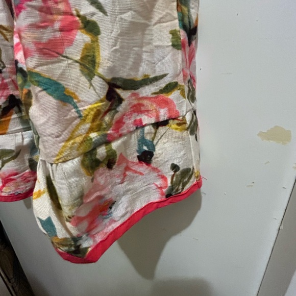 Umgee Womens Ruffled Sleeveless Off White Dress w/pink flowers & Foliage,Sz XL - Picture 4 of 8